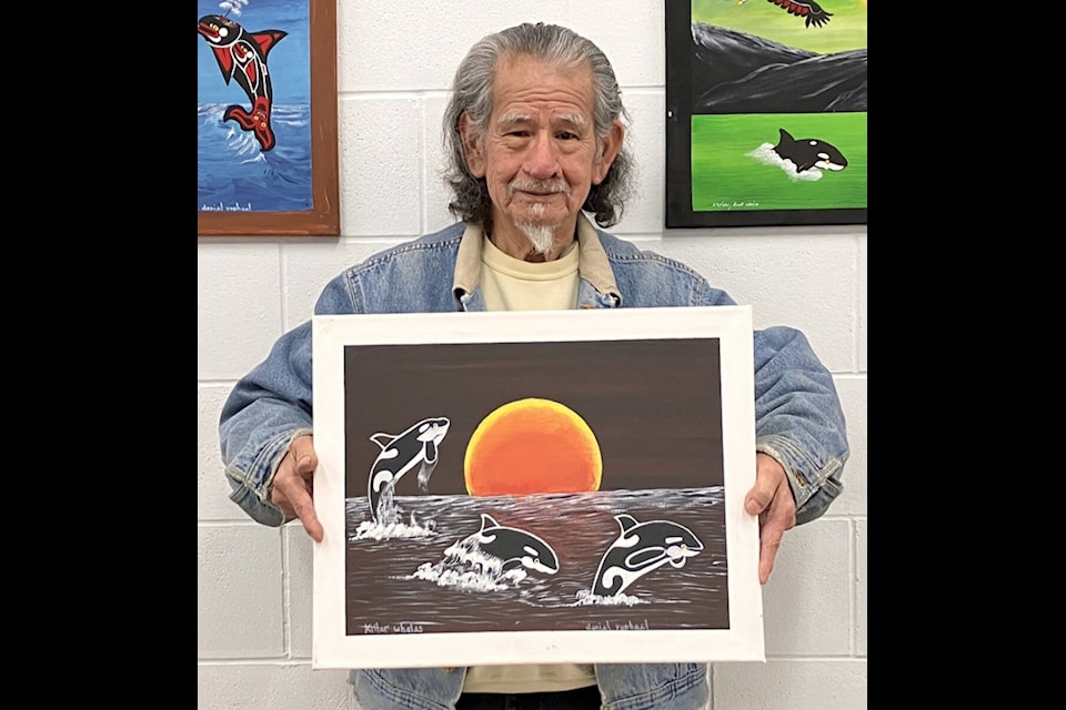 First Nations artist, Daniel Raphael creates art that is rich in colour and seems to jump off the canvas. Some of his work can be seen at the Stemete7uw’i Friendship Centre, #4, 330 Birch Avenue in 100 Mile House. (Fiona Grisswell photo - simplymastery) 