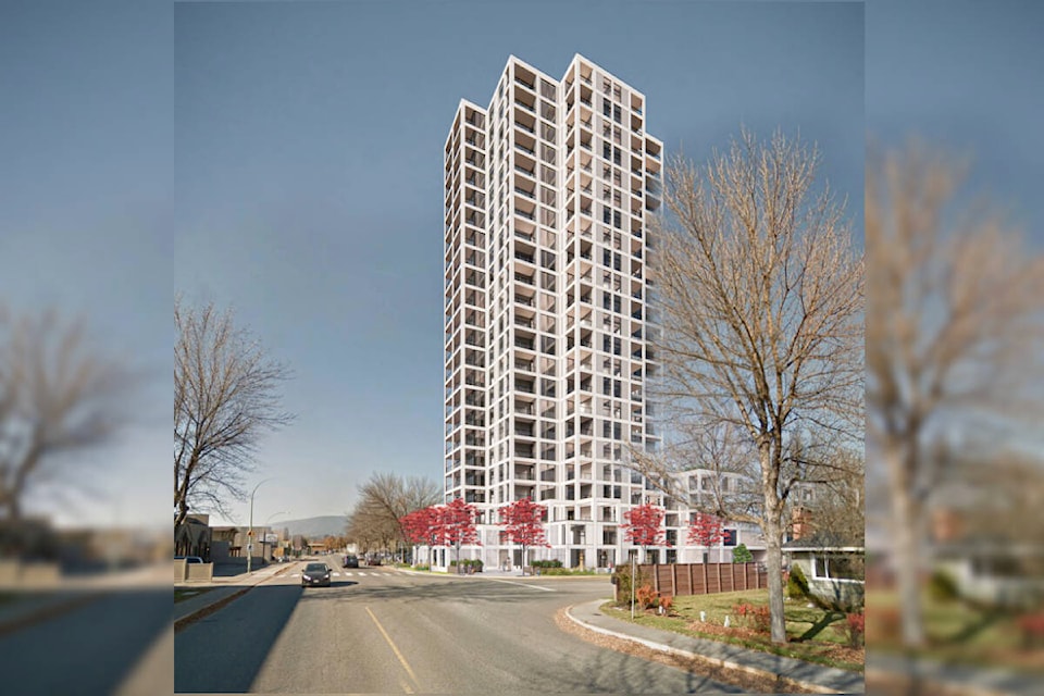 Conceptual rendering of Capri Tower 1 proposed for 1835 Gordon Drive, Capri Centre Mall, in 鶹ѡ. (City of 鶹ѡ) 