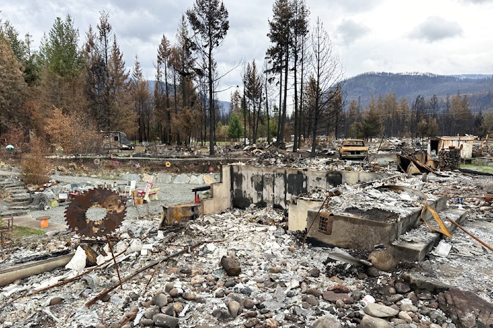 The aftermath of the summer 2023 firestorm in Scotch Creek. (Jim Cooperman photo) 