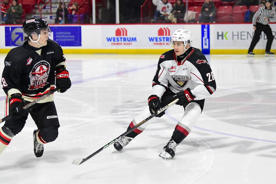  Moose Jaw Warriors power play struck three times on Saturday, Jan. 13, in a 7-2 win over the Vancouver Giants at the Moose Jaw Events Centre. (Nick Pettigrew/Special to Langley Advance Times) 