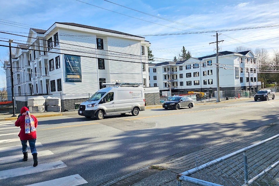 Construction of the Bellevue Park Senior Living residence in Aldergrove will be completed this spring. (Dan Ferguson/91ԭ Advance Times) 