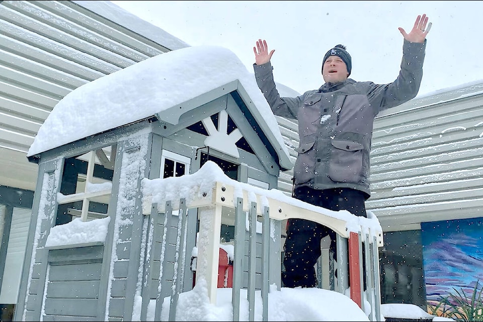 Shortreed Community Elementary principal Chris Wejr created a fun video for the 91ԭ School District’s snow day on Wednesday, Jan. 17. (Special to 91ԭ Advance Times) 