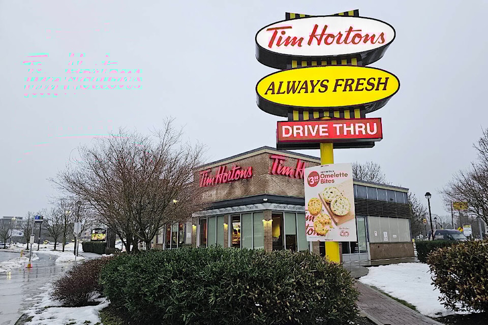 A man died in front of the Tim Hortons in 91ԭ City on Sunday, Jan. 21. Initial reports suggest the man may have died of a heart attack. (Dan Ferguson/91ԭ Advance Times) 