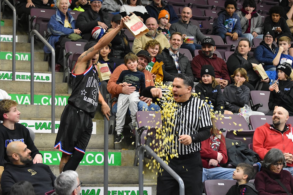 The Harlem Globetrotters stopped at the South Okanagan Events Centre in Penticton on Jan. 23, 2024 as part of their current world tour. (Brittany Webster/Black Press) 