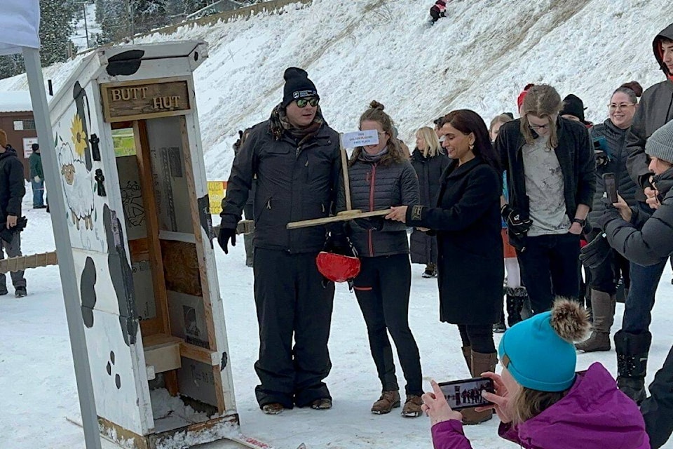 Butt Hut was presented with the golden plunger for winning the competition. (Bowen Assman-Morning Star) 
