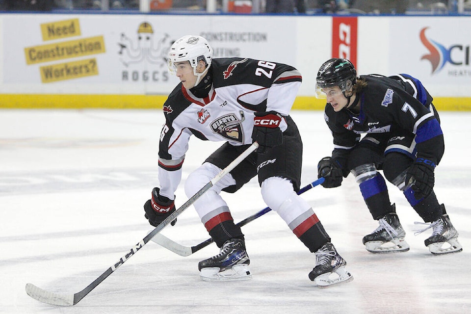  Vancouver Giants rallied from a 5-1 deficit, and later a 6-3 deficit, to tie the game, force overtime, and then win 7-6 over the Victoria Royals on Saturday, Jan. 28. at Save-On-Foods Memorial Arena. (Kevin Light Photo/Special to 91ԭ Advance Times) 
