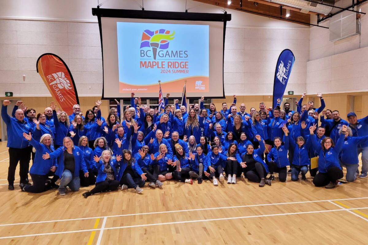 Maple Ridge BC Summer Games key volunteers hold rally Maple Ridge