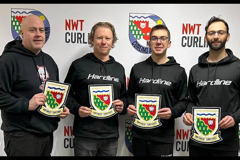 Team Koe are once again the champions of the NWT Men’s Curling Championship and will represent the territory at the Montana’s Brier in Regina in March. Left to right: Jamie Koe, Glen Kennedy, Cole Parsons and Shadrach Mcleod. Photo courtesy NWT Curling 