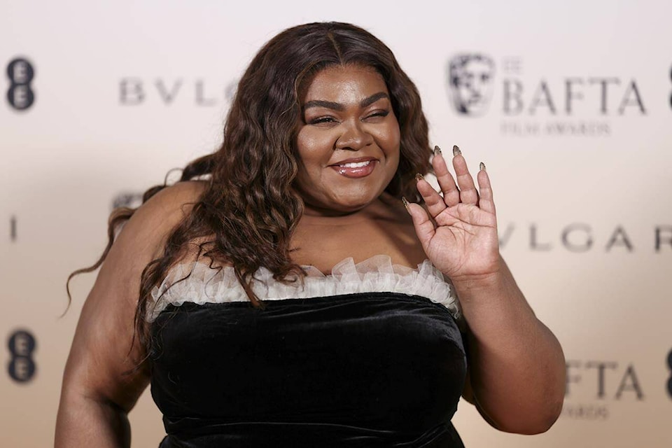 Da’Vine Joy Randolph poses for photographers upon arrival for the BAFTA Nominees Party in London, Saturday, Feb. 17, 2024 (Photo by Vianney Le Caer/Invision/AP) 