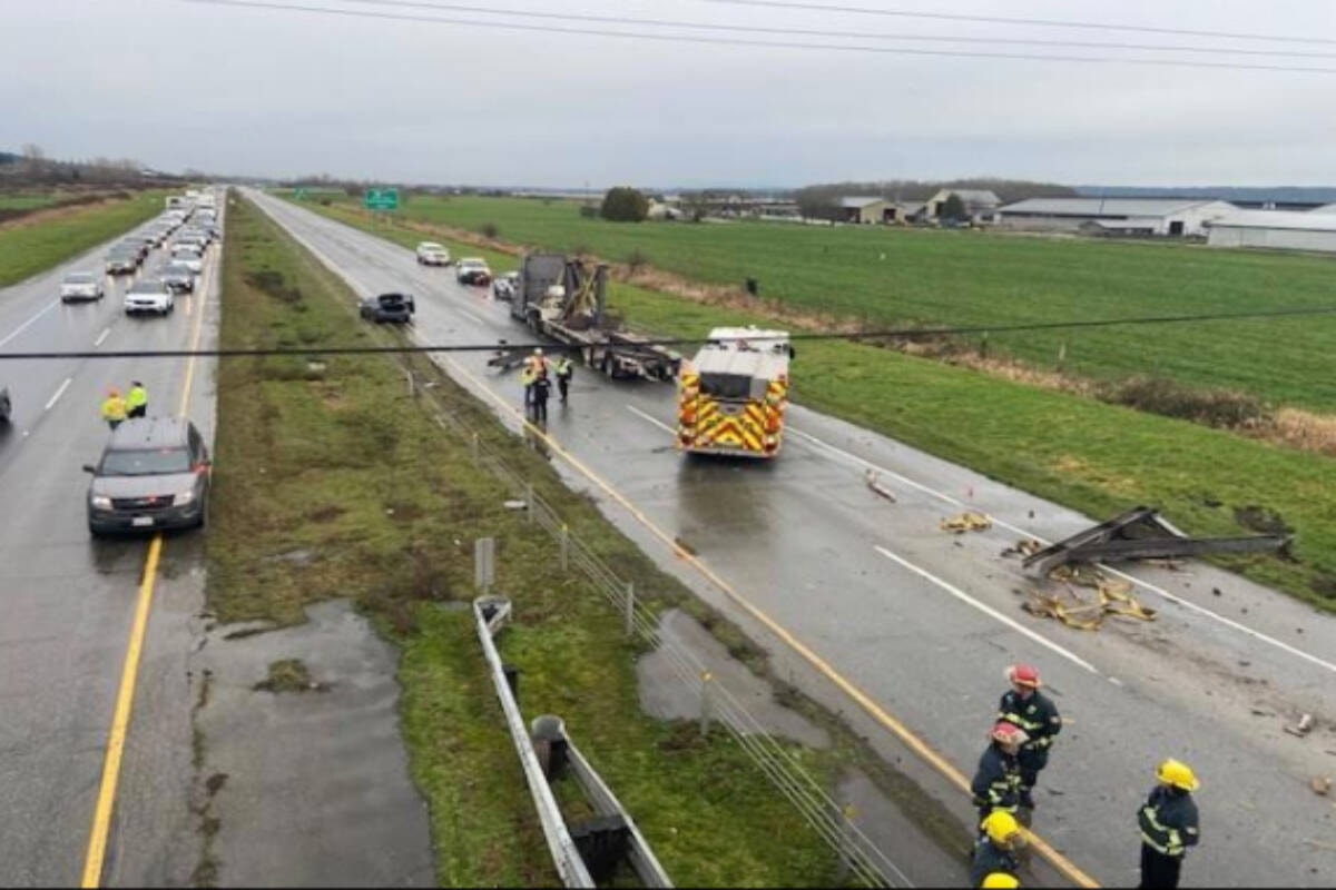 Banned after overpass crashes Aldergrove trucking firm takes B C to Banned after overpass crashes Aldergrove trucking firm takes B C to