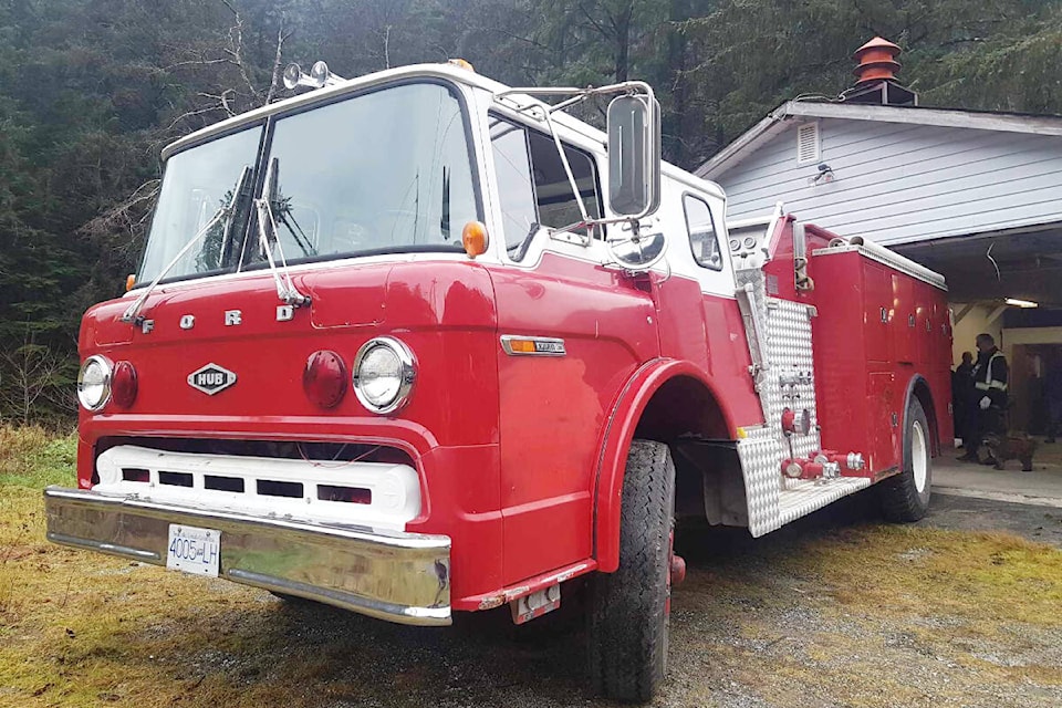 The Ocean Falls Volunteer Fire Department recently received a grant of up to $10,000. (Rose Daykin photo) 