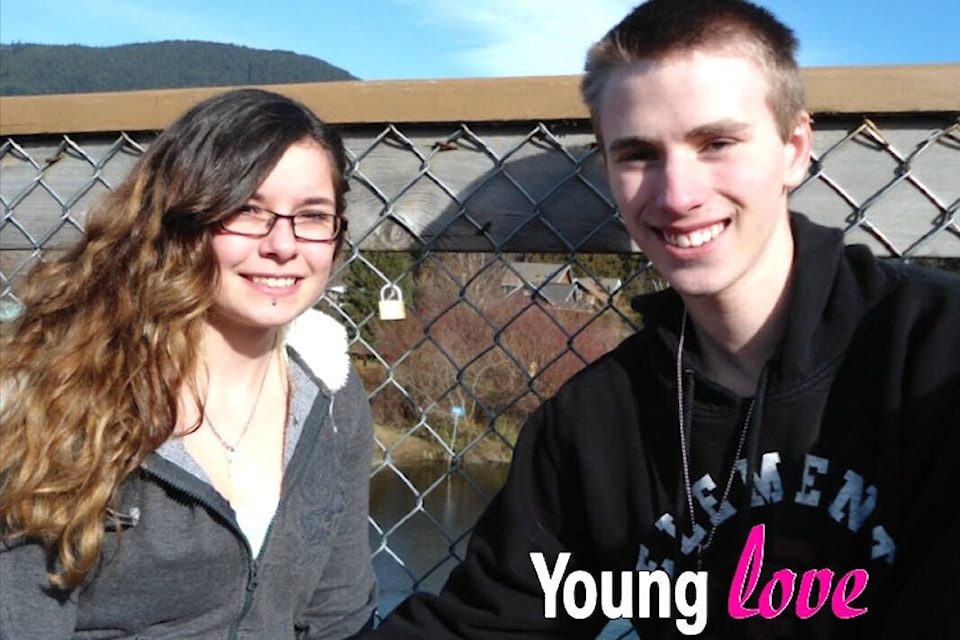 “Teresa Melchior and Hayden Holman with their love-lock on Lake Cowichan’s Duck Pond bridge.” (Lake Cowichan Gazette/Feb. 12, 2014. 