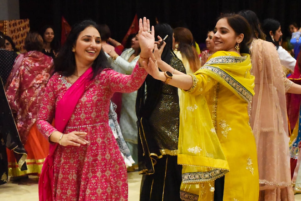 Navita and Jatinder dance at the Lohri festival held Saturday evening at the Gibraltar Room in Williams Lake Jan. 27. (Angie Mindus photo - Efteen) 