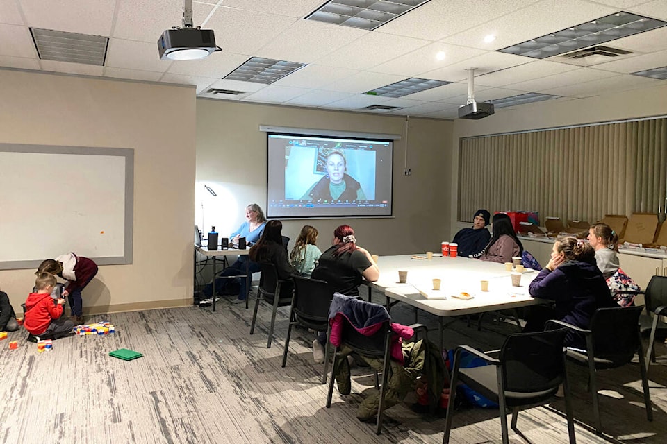 Parents and childcare providers attend a workshop on children’s challenging behaviours at the Women’s Contact Society on Jan. 24, 2024.  (Kim Kimberlin photo - Efteen) 