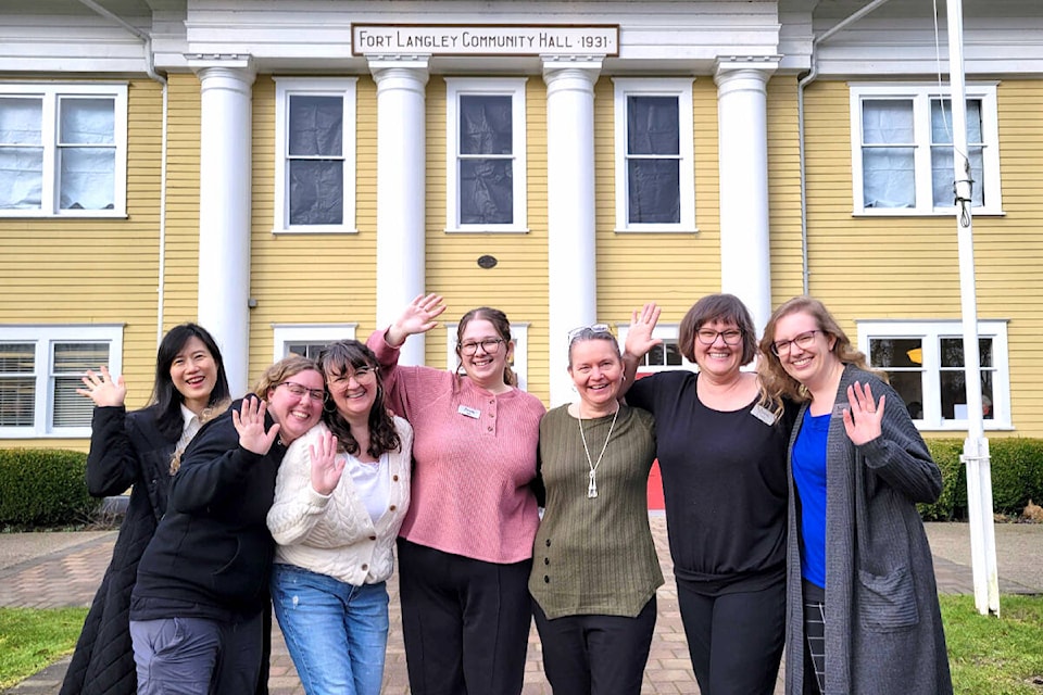 The Fort Langley library team said goodbye to the community hall on Saturday, Feb. 3, as the library gets ready to move to its temporary new location at the old centennial museum. Its new permanent home will be at the salishan Place by the River when it opens later this year. (Kyler Emerson/Langley Advance Times) 