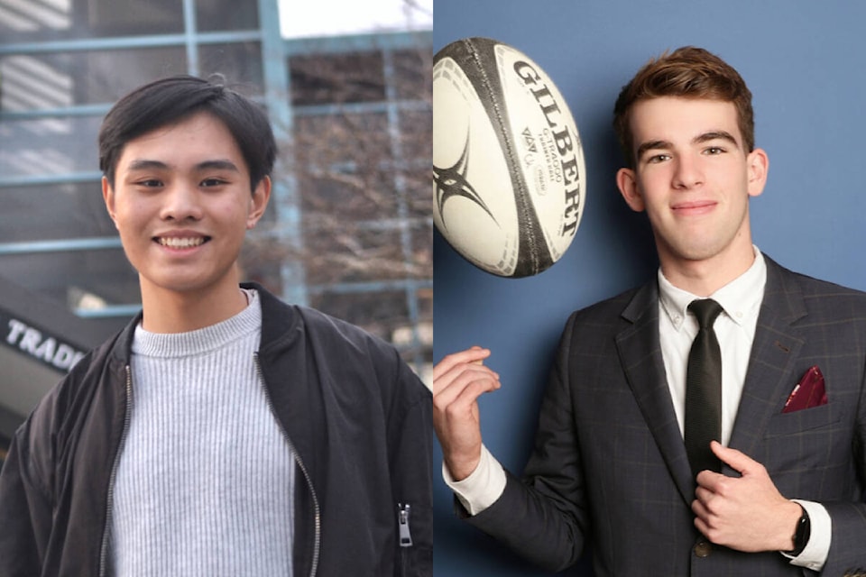 Parker Zhang (left) and Caedmon Kovacs (right) from Langley are two finalists in the Loran scholarships for 2024. (Langley Advance Times/submitted) 