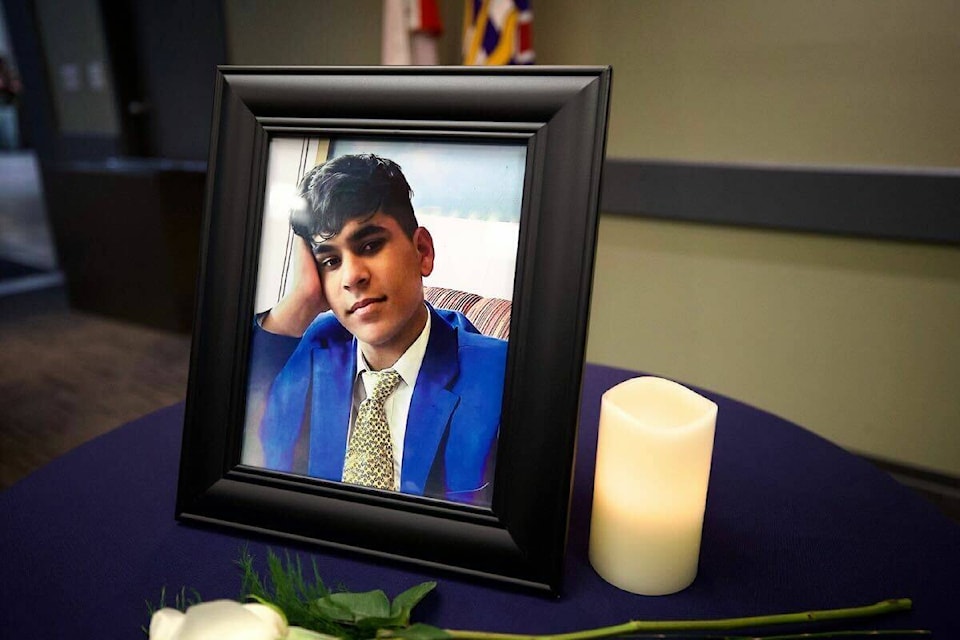 RCMP say a man from Nigeria has been sentenced with sextortion in connection to the death of a 14-year-old hockey player pictured here at a police news conference in Surrey on Tuesday, Feb. 6. (Photo: Anna Burns)