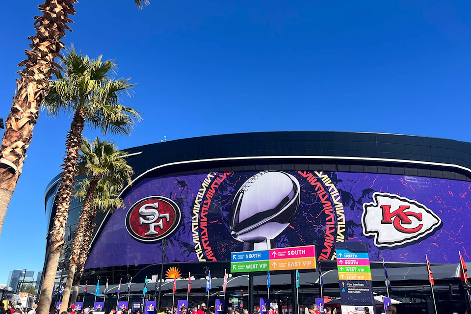 Outside Allegiant Stadium in Las Vegas on Super Bowl Sunday, Feb. 11, 2024. Photo by Erin Haluschak/Black Press 