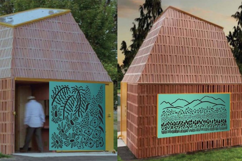 Indigenous vegetation was the inspiration for this artwork that will soon be seen at Edgewood Park’s washroom facility.  (City of Surrey image) 