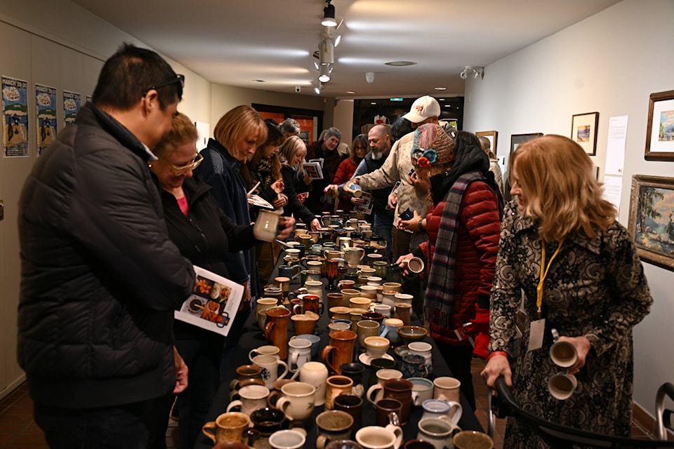 Around 250 people made their way to the Penticton Art Gallery for its annual Loving Mugs Chili-Cook Off fundraiser. (Brennan Phillips - Western News) 