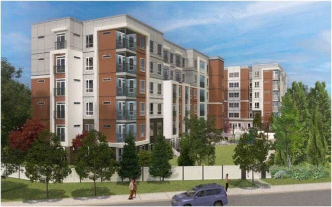 A rendering of the proposed affordable housing complex on McCoy Road. (Photo courtesy Capital Region Housing Corporation) 