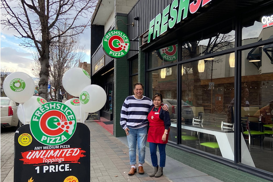 After years of hard work, Romeo Medrano and Belle went from working at pizza restaurants to opening up their own franchise in downtown Penticton. (Monique Tamminga Western News)  