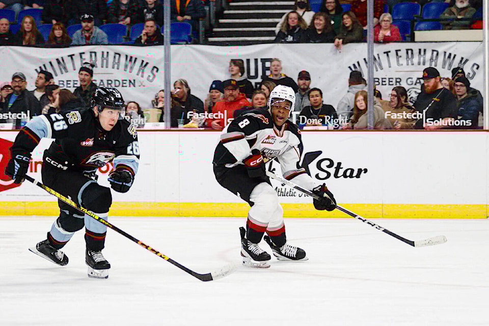  Portland Winterhawks took down the Vancouver Giants 8-3 at the Veterans Memorial Coliseum on Saturday night, Feb, 17, in a game that saw the two clubs combine for 116 minutes in penalties and nearly 20 power plays. (Keith Dwiggens/Special to 91ԭ Advance Times) 