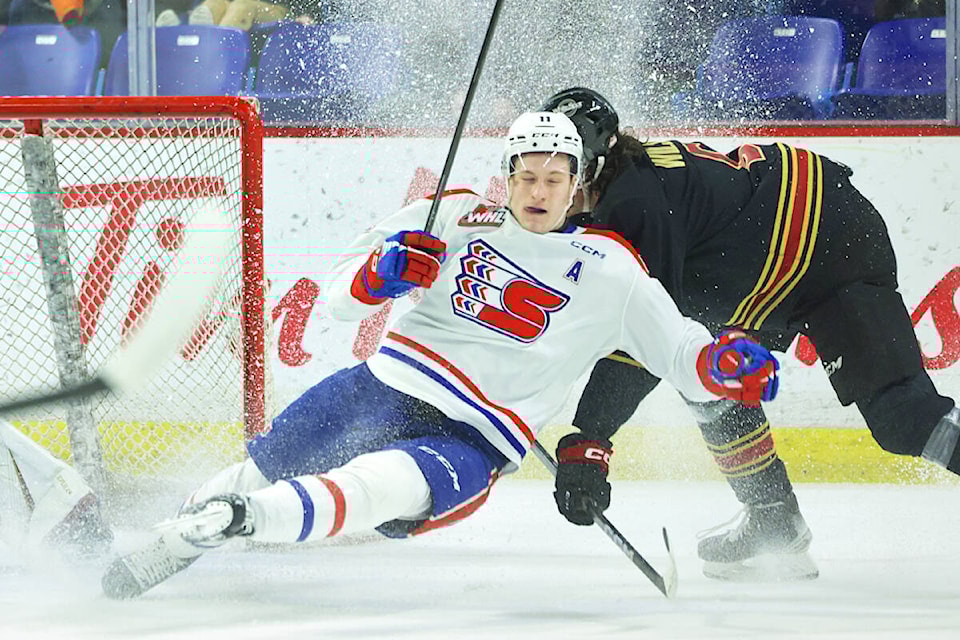  Vancouver Giants defeated the Spokane Chiefs 6-3 at the 91ԭ Events Centre Monday, Feb 19, playing in their fourth game in six days (Rob Wilton/Special to 91ԭ Advance Times) 