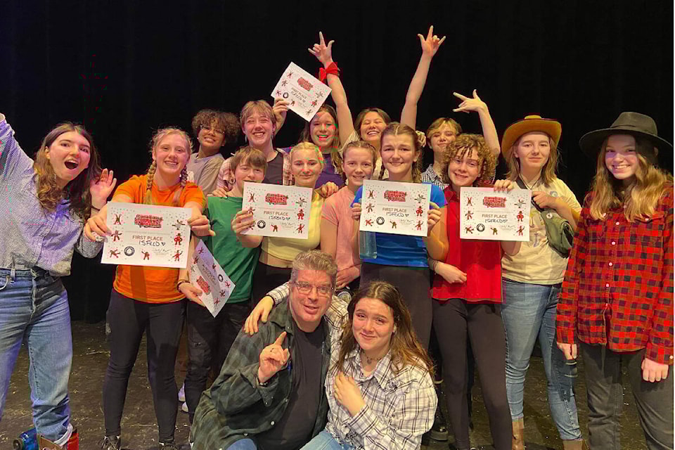 The Isfeld juniors won a national championship at the Canadian Improv Games. Photo courtesy SD 71 