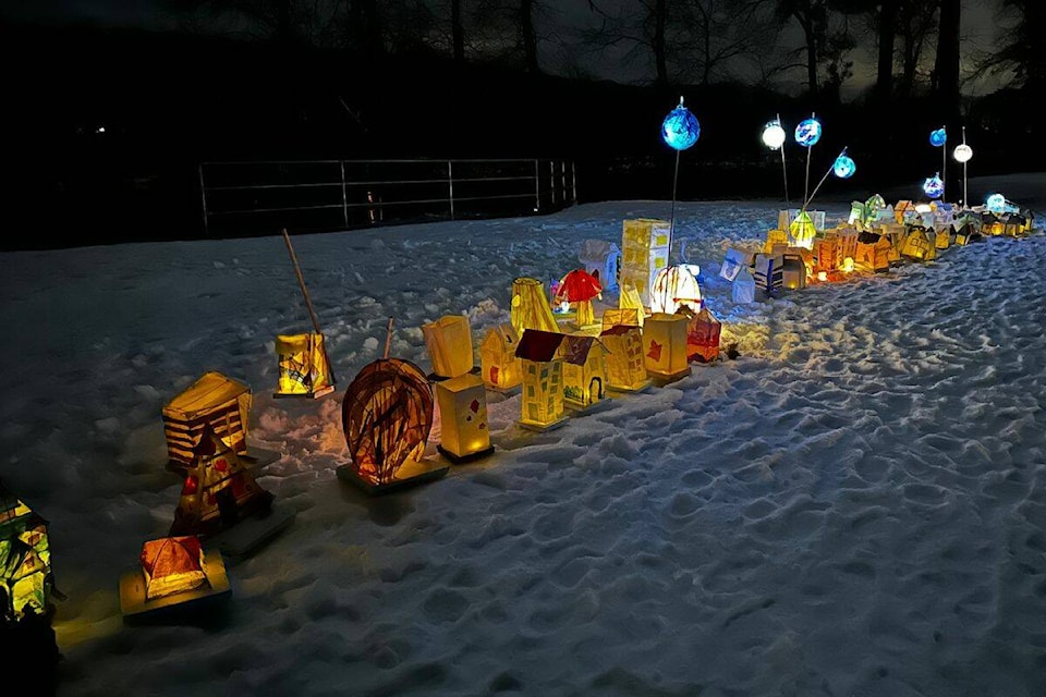 Hundreds of lanterns were created, to be brought on a walk around Enderby as part of the annual Winter Parade. (Bowen Assman- Morning Star Photo) 