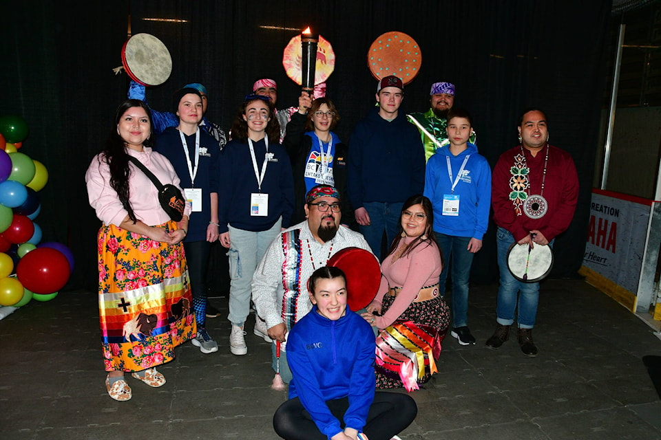 The 2024 Lhtako Quesnel BC Winter Games opening ceremonies took place at the West Fraser Centre on Thursday night, Feb. 22. (Karen Powell) 