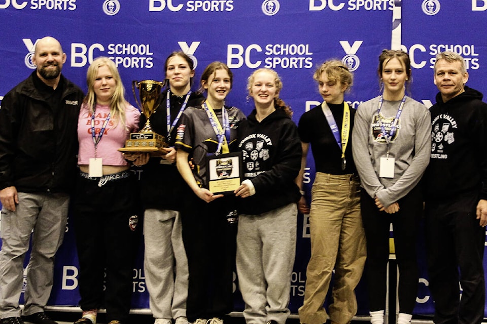 The GP Vanier girls placed third out of 136 schools at the provincial championships. Photo courtesy Comox Valley Schools 