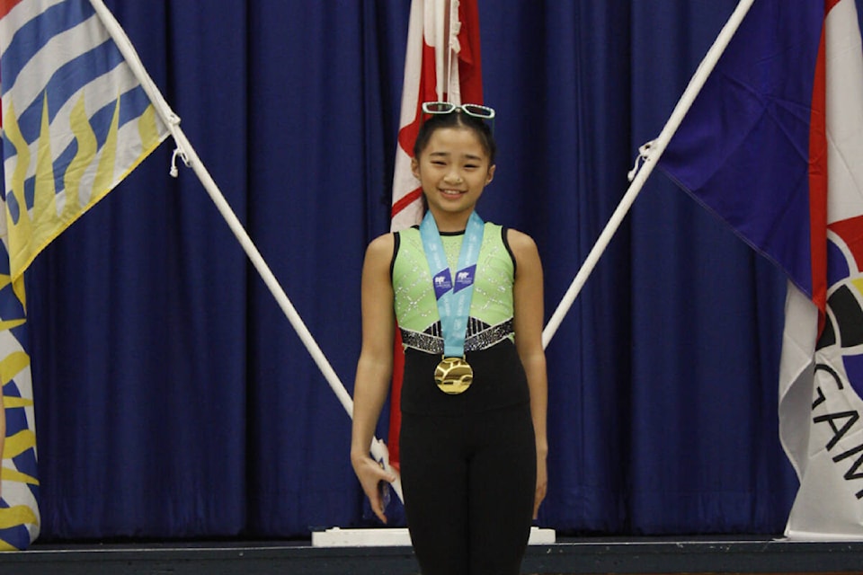 Colwood gymnast snatches 3 gold medals at BC Winter Games Goldstream