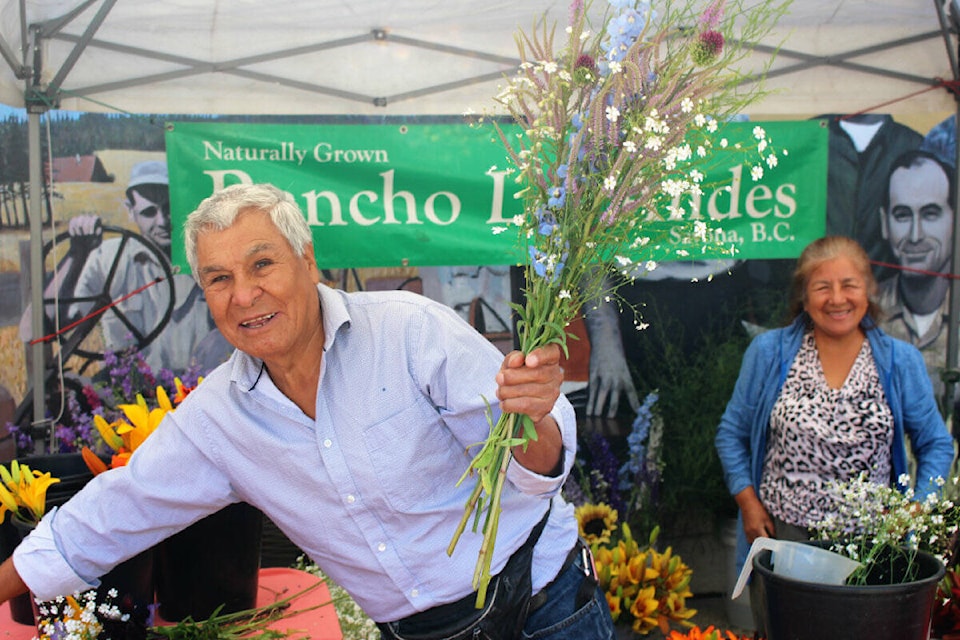 South Cariboo Farmers Market vendors Ruben and Lux Aliaga of Rancho Los Andes. (South Cariboo Farmer’s Market photo) 