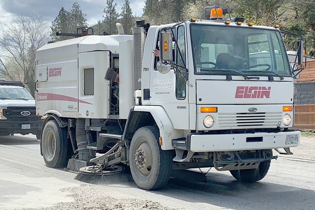 Vernon streets being swept into spring