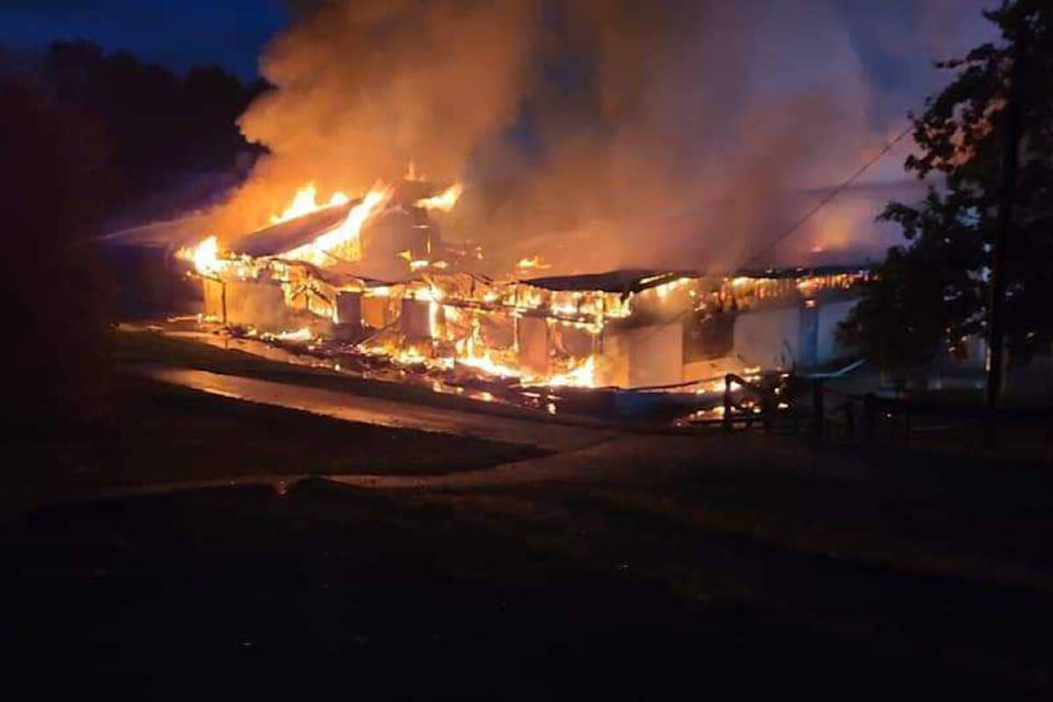 RCMP is investigating a suspicious fire that burned Port Coquitlam’s Hazel Trembath Elementary School to the ground in the early hours of Oct. 14, 2023. (Sent in by friends to Julianne Marie Siegle) 