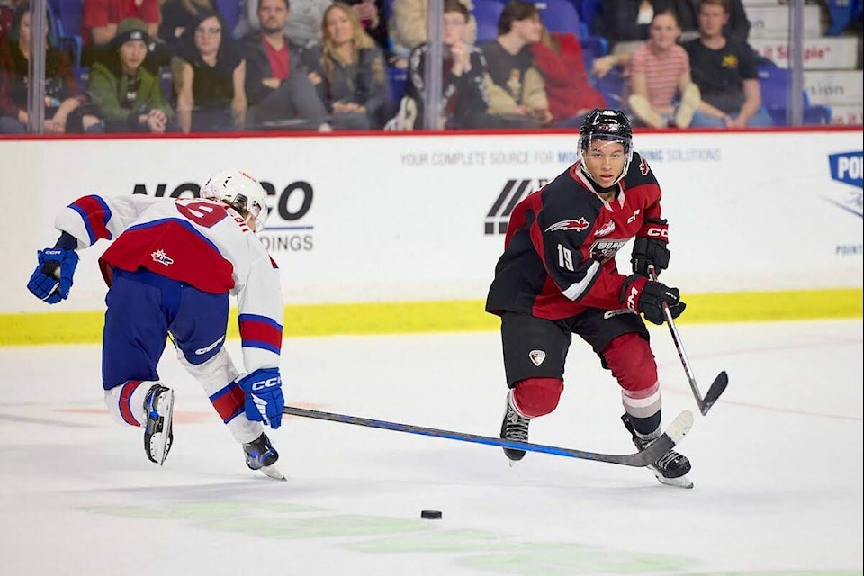 Vancouver Giants forward Cameron Schmidt has been named Kal Tire WHL Rookie of the Week for the week ending February 25, 2024. (Rob Wilton/Special to 91ԭ Advance Times) 