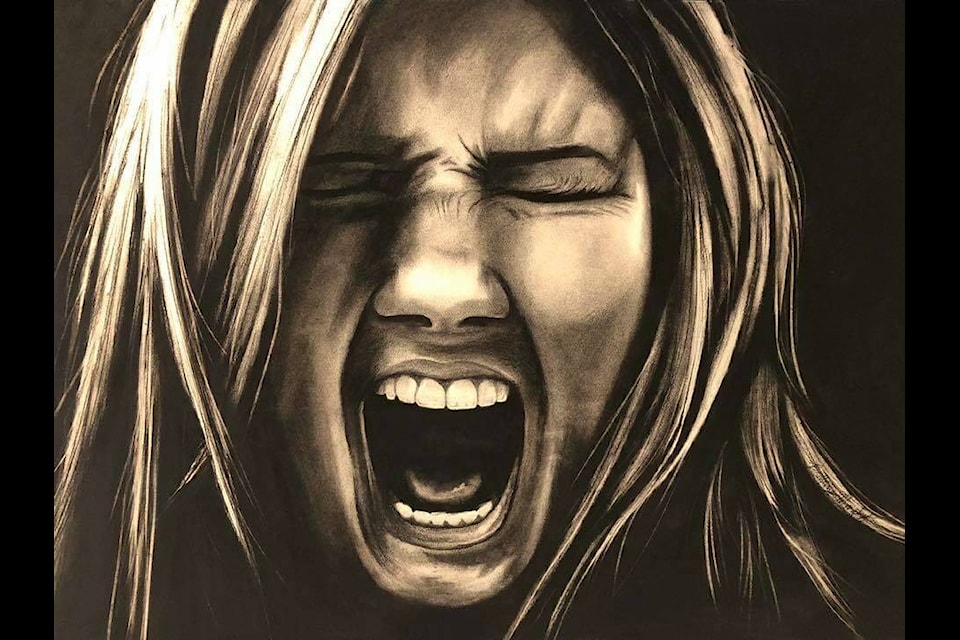 The stay at home mom, is a piece created by Williams Lake artist Brittany Murphy and featured in a Cariboo Art Beat exhibit dedicated to raising awareness about mental health. (Image submitted) 