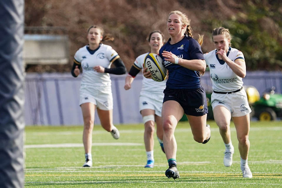 Larah Wright was selected to play on the Langley and Vancouver sevens All-Star rugby teams. (Chuck Russell/UBC Athletics) 
