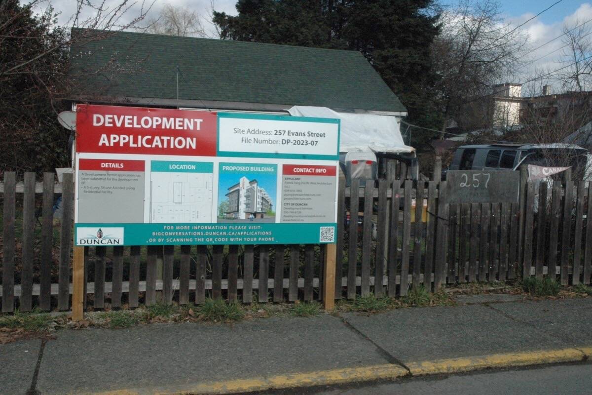 Fivestorey, 54unit, rental development for seniors proposed in Duncan