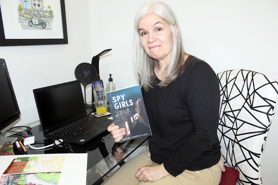 Spy Girls is Chemainus author Joanna Vander Vlugt’s latest book. (Photo by Don Bodger) 