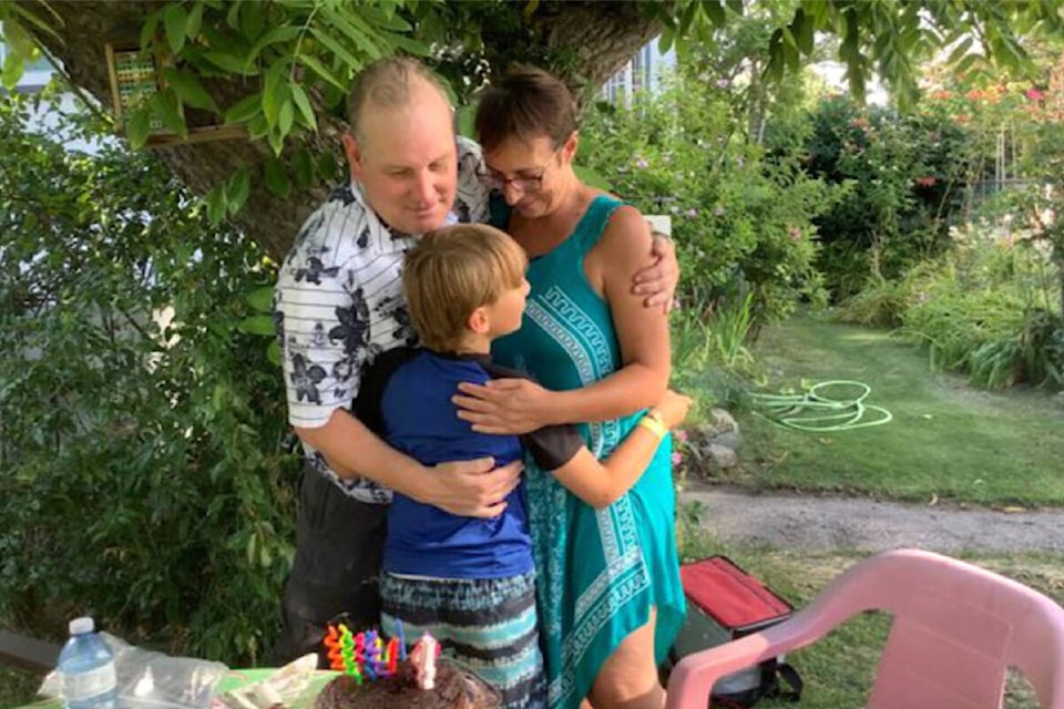Jerome Abraham, who was the face of Discovery House in Penticton for over a decade, has died from cancer. He is seen here with his wife and son. The slogan of Discovery House is returning fathers to children and sons to families. ”(Submitted) 