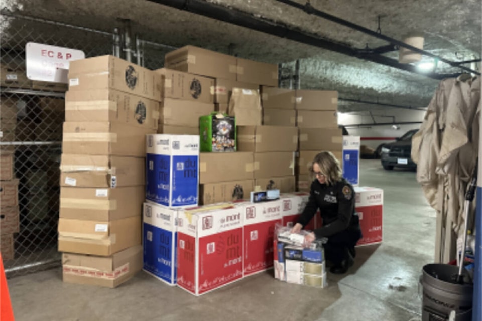 VicPD seized more than $130,000 in cash and half a million dollars in contraband cigarettes. (1/2) (Courtesy of VicPD) 