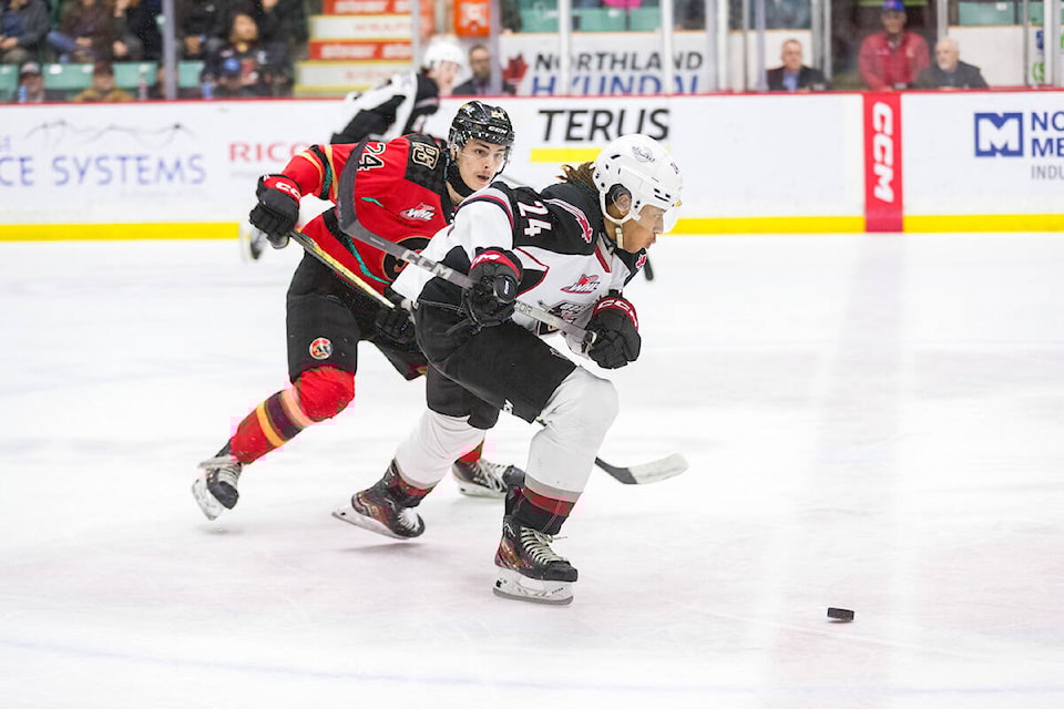 London Hoilette assisted on a Vancouver Giants goal late in the game against Prince George Cougars Saturday, March 9 at the CN Centre. Cougars won 6-3. (James Doyle/Special to 91ԭ Advance Times) 