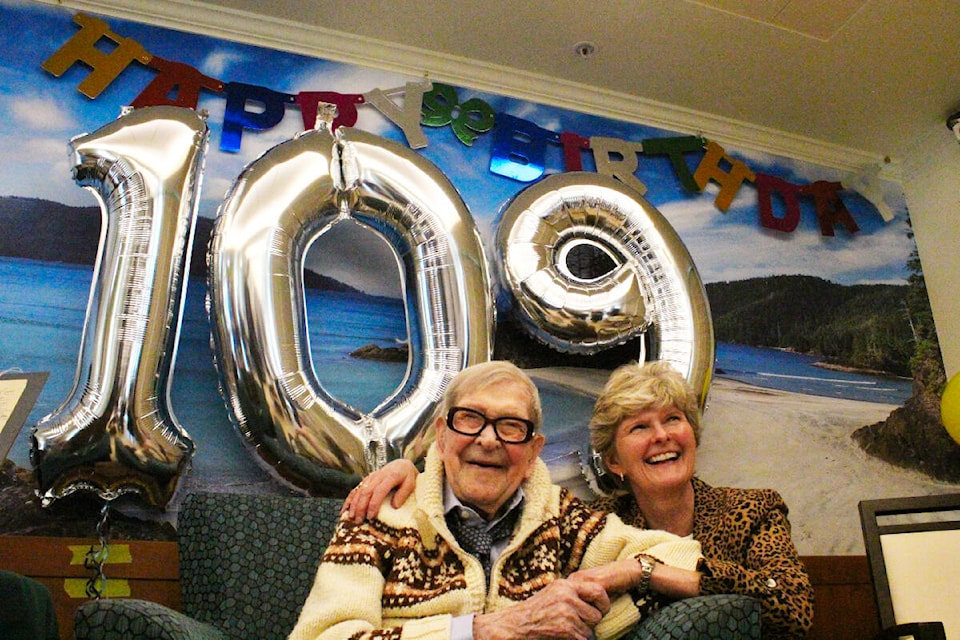Albert Middleton turned 109 on March 11, 2024, and his daughter Darlene Van Raay flew to visit him. (1/2) (Ella Matte/News Staff) 