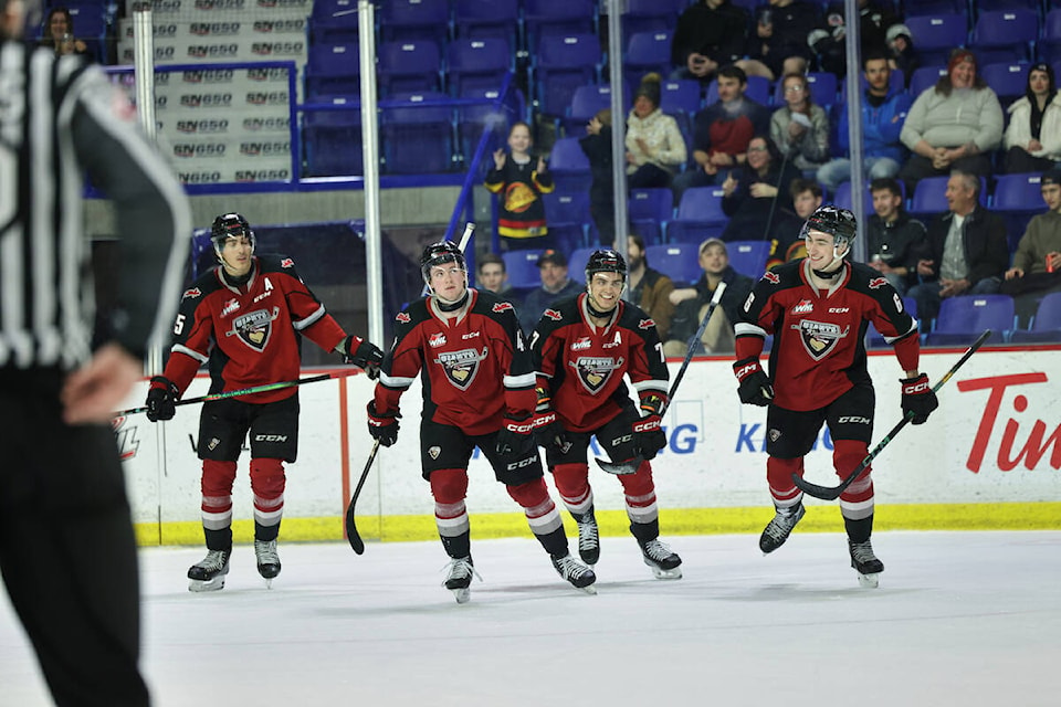  Vancouver Giants made a season-high 47 shots on goal in a 5-1 win over the visiting Tri-City Americans at the Langley Events Centre on Tuesday, March 12. (Rob Wilton/Special to Langley Advance Times) 