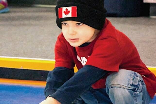 “Jaxon Zalinko, 5,  Cowichan Lake Recreation’s youngest junior curler  throws the first rock at the International Tankard Curling Bonspeil at the Cowichan Rocks Curling Club in the Cowichan Lake Sports Arena on March 7.” (Lake Cowichan Gazette/March 12, 2014) 