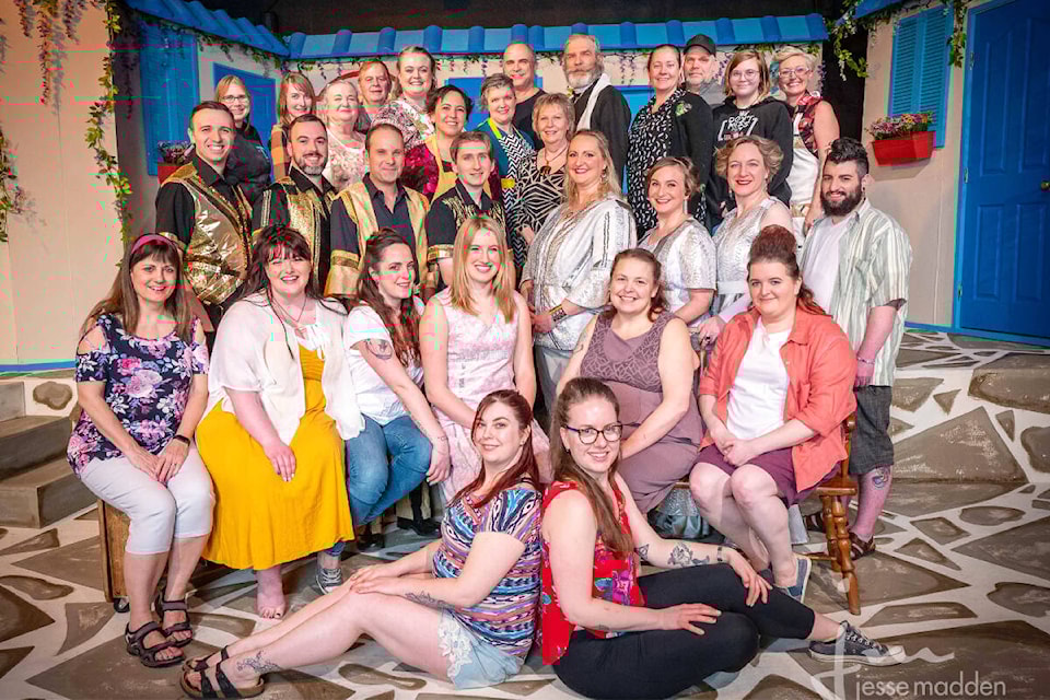 The cast and crew of the Williams Lake Studio Theatre Society’s production of Mamma Mia! wrapped the show on March 9 after a sold out run. (Jesse Madden photo) 