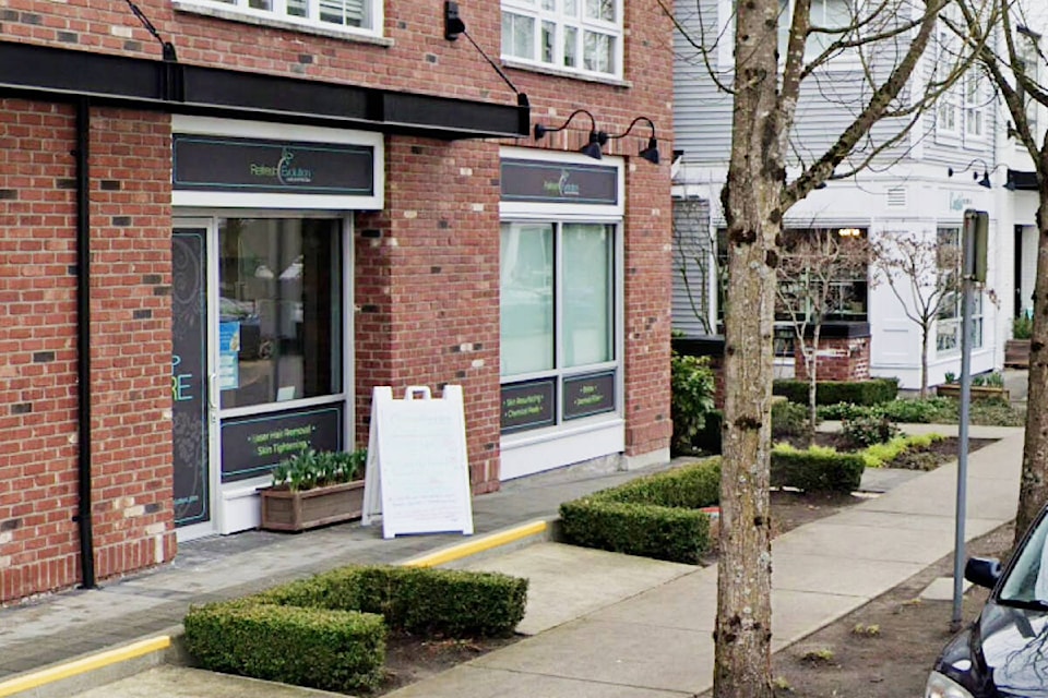 Refresh Evolution Laser and Med Spa along Barnston View Road in Pitt Meadows. (Google Maps/Special to The News) 