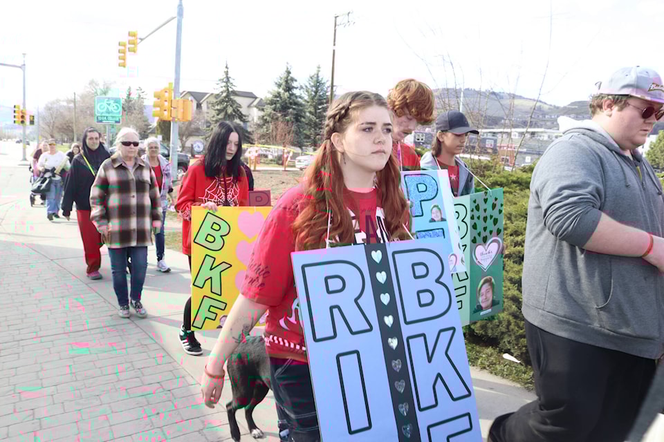 Friends and family of Blayne Ferguson march down 25th Avenue seeking justice since he went missing six months ago. (Jennifer Smith - Morning Star) 